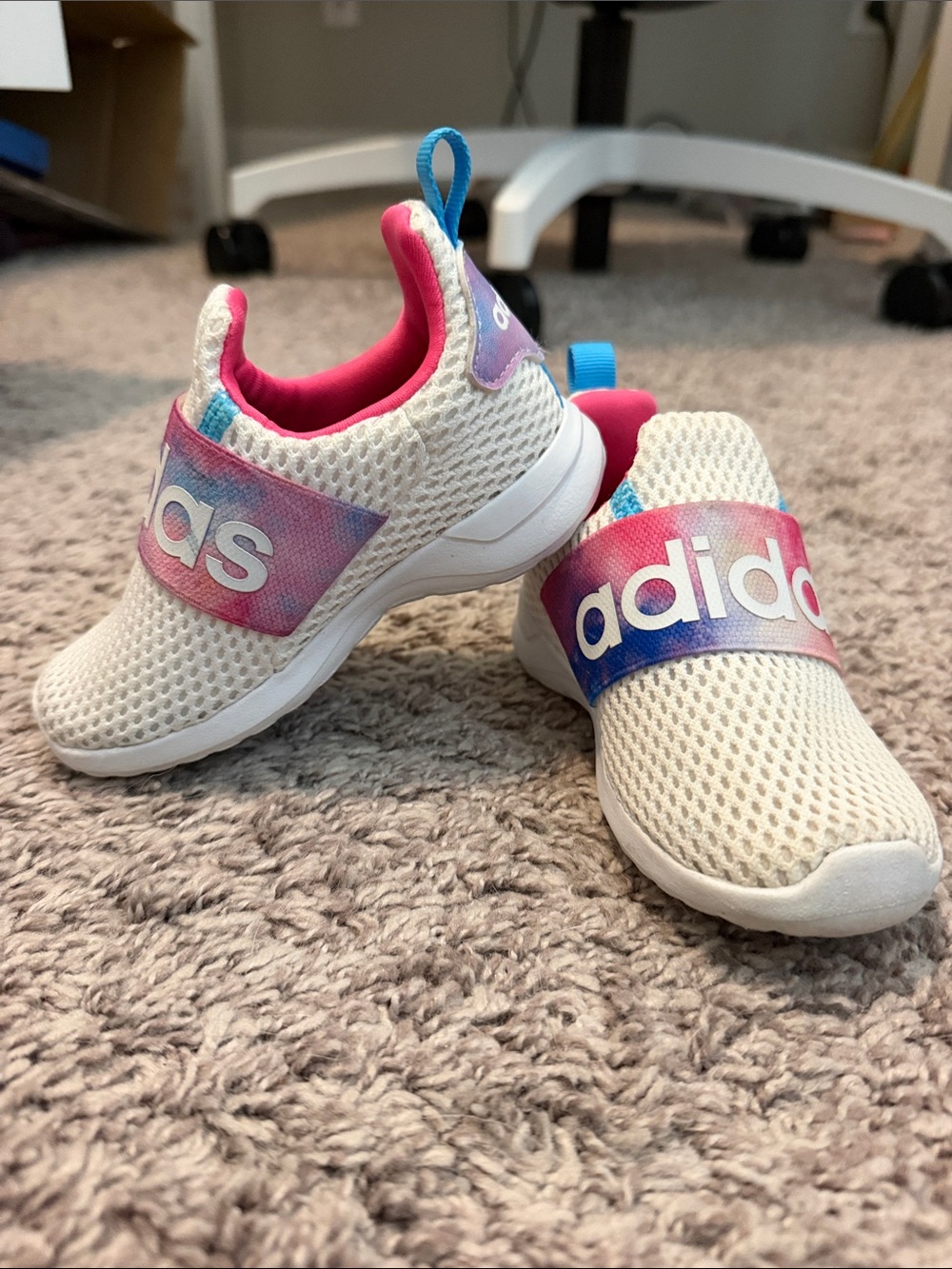 adidas Toddler Slip-On Athletic Shoes - Pink/Blue Accent